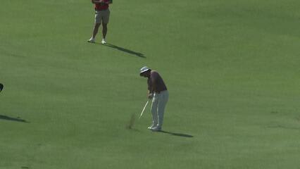 Zecheng Dou makes birdie on No. 18 at Compliance Solutions