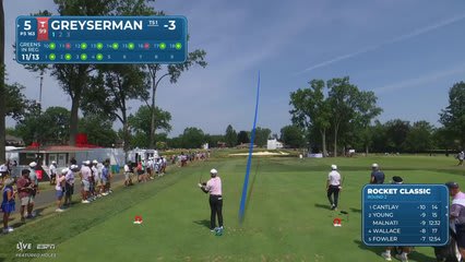 Max Greyserman hits tee shot to 11 feet, sets up birdie on No. 5 at Rocket Classic