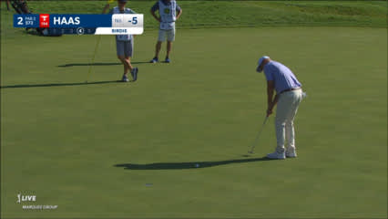 Bill Haas gets up-and-down for birdie at John Deere