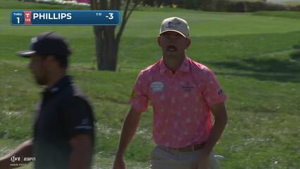 Chandler Phillips sinks 14-foot birdie putt on No. 1 at Valspar