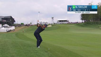 Nick Taylor sinks 22-foot birdie putt on No. 9 at RBC Canadian