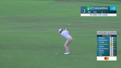 Nico Echavarria hits 152-yard approach to 14 feet, sets up birdie on No. 8 at Arnold Palmer