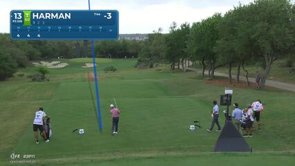 Brian Harman hits tee shot to 6 feet, sets up birdie on No. 13 at Valero