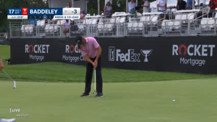 Aaron Baddeley makes third-straight birdie on No. 17 at Rocket Mortgage