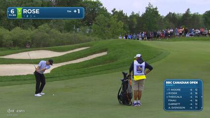 Justin Rose sinks 15-foot birdie putt on No. 6 at RBC Canadian