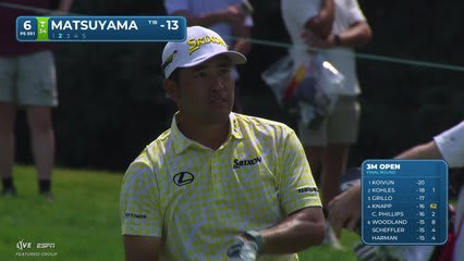Hideki Matsuyama gets up-and-down from 36 yards for birdie on No. 6 at 3M Open