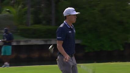 Johnny Keefer makes birdie putt at The Bahamas Golf Classic