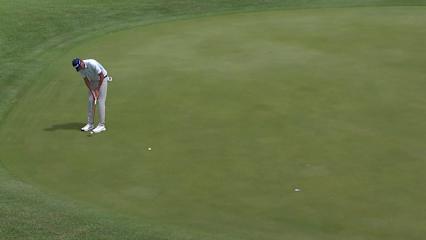 Chesson Hadley drains lengthy birdie putt at Puerto Rico