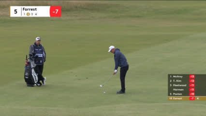 Grant Forrest pitches it close to set up birdie at Genesis Scottish Open