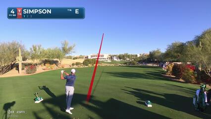 Webb Simpson hits 178-yard approach to 6 feet, sets up birdie on No. 4 at WM Phoenix Open