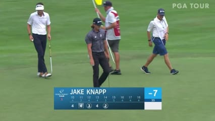 Jake Knapp makes a birdie on No. 14 in Round 2 at Utah