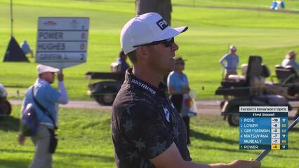 Seamus Power hits 119-yard approach to 14 feet, sets up birdie on No. 18 at Farmers