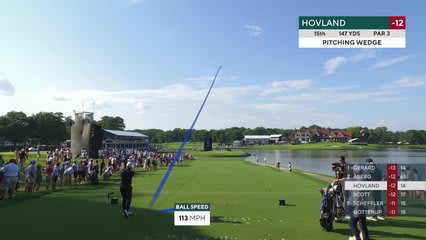 Viktor Hovland hits tee shot to 11 feet, sets up birdie on No. 15 at TOUR Championship