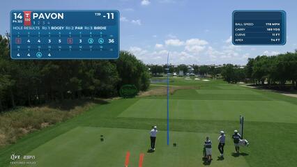 Matthieu Pavon taps in from 3 feet for birdie on No. 14 at THE CJ CUP