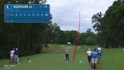 Jackson Koivun's excellent tee shot leads to birdie at Wyndham