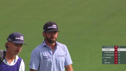 Cameron Young gets up-and-down from 91 yards for birdie on No. 14 at Truist Championship