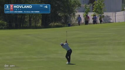 Viktor Hovland's 122-yard approach sets up birdie on No. 3 at RBC Canadian