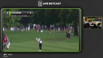 Sam Stevens's 140-yard approach sets up birdie on No. 3 at Travelers