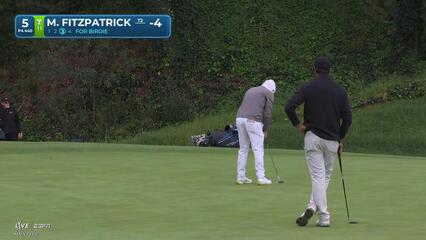 Matt Fitzpatrick makes 5-foot putt for birdie on No. 5 at The Genesis