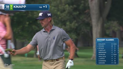 Jake Knapp's 144-yard approach sets up birdie on No. 18 at Rocket Classic