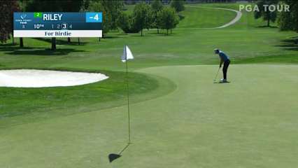 Davis Riley birdies No. 10 in Round 1 at the Albertsons Boise Open