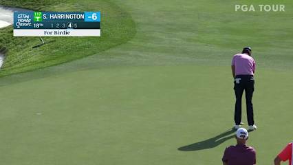 Scott Harrington birdies No. 18 in Round 2 at Honda