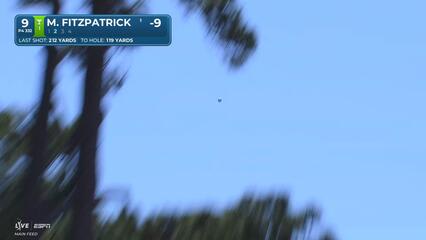 Matt Fitzpatrick gets up-and-down from 121 yards for birdie on No. 9 at RBC Heritage
