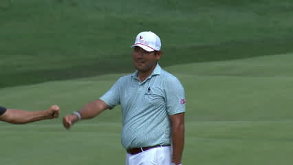 Chan Kim’s chip-in eagle is the Shot of the Day