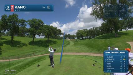 Jeffrey Kang sinks 16-foot putt for birdie on No. 3 at John Deere
