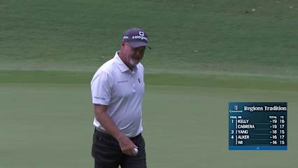 Jerry Kelly makes birdie putt on No. 16 at Regions Tradition