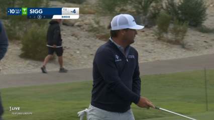 Greyson Sigg sinks a 31-foot birdie putt at Shriners Children's Open