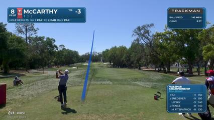 Denny McCarthy sinks 16-foot birdie putt on No. 8 at Valspar