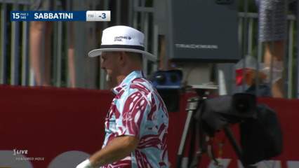 Rory Sabbatini's nice tee shot set up birdie on No. 15 at Rocket Mortgage