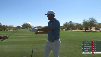 Scottie Scheffler hits 109-yard approach to 3 feet, birdies No. 13 at WM Phoenix Open