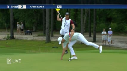Chris Baker throws flop close and birdies at Palmetto Championship