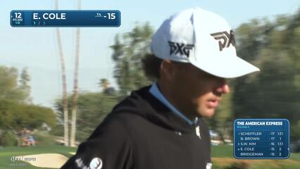Eric Cole makes birdie on No. 12 at The American Express