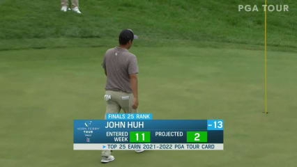 John Huh drains birdie putt at Korn Ferry Tour Champ