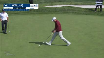 Jack Wall makes short putt for birdie at Genesis