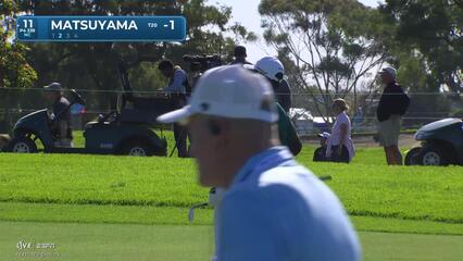 Hideki Matsuyama makes birdie on No. 11 at Farmers