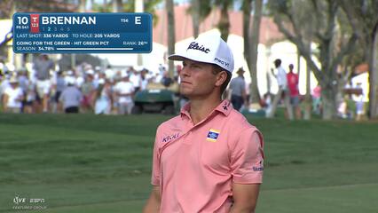 Michael Brennan sinks 5-inch birdie putt on No. 10 at Cognizant Classic