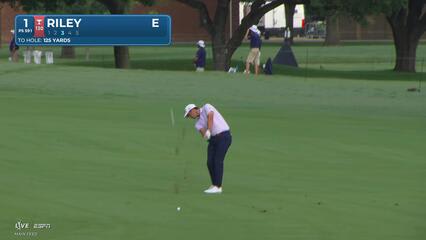 Davis Riley's 126-yard approach sets up birdie on No. 1 at Charles Schwab