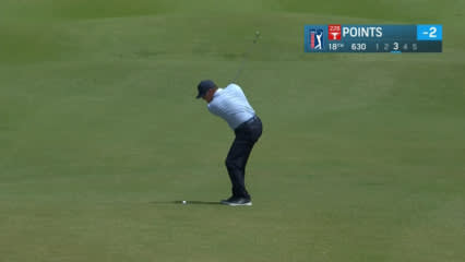 D.A. Points goes right at the flag to set up birdie putt at Puerto Rico