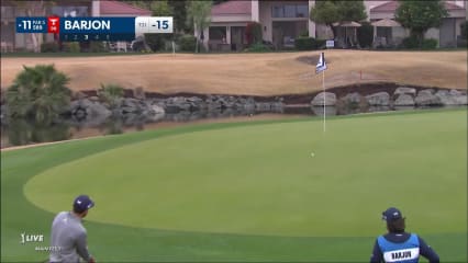 Paul Barjon's chip sets up a birdie at The American Express