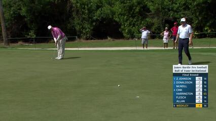 Boo Weekley makes birdie putt on No. 15 at James Hardie Pro Football Hall of Fame Invitational