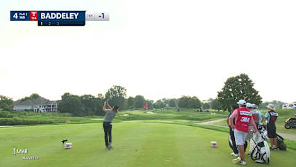 Aaron Baddeley stick tee shot with in two-feet and leads to birdie at 3M Open