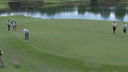 Lee Janzen holes long birdie putt at Mitsubishi Electric Classic