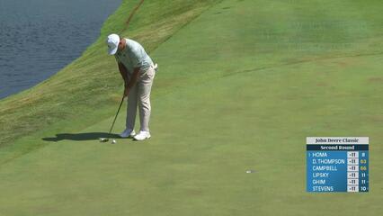 Si Woo Kim rolls in birdie putt at John Deere