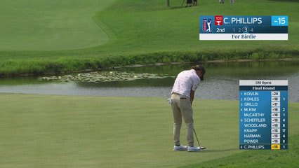 Chandler Phillips sinks 11-foot birdie putt on No. 2 at 3M Open