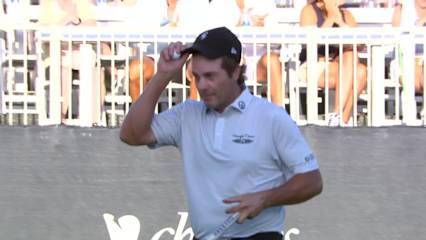 Mario Tiziani makes birdie on No. 18 at Chubb Classic