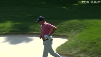 Michael Thompson’s shot from the bunker for the Shot of the Day